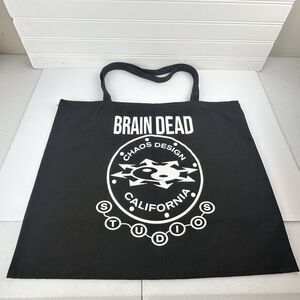 BRAIN DEAD STUDIOS Fairfax California USA Chaos Design Black Tote Bag Large
